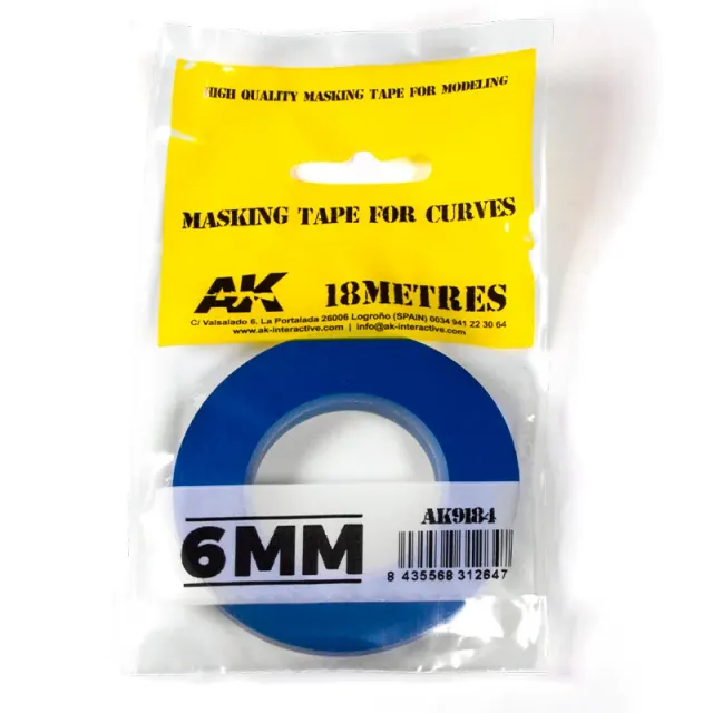 Cinta de Enmascarar para Curvas 6mm