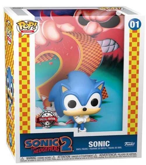 Figura Sonic the Hedgehog 2 Exclusive Game Cover POP Funko 01